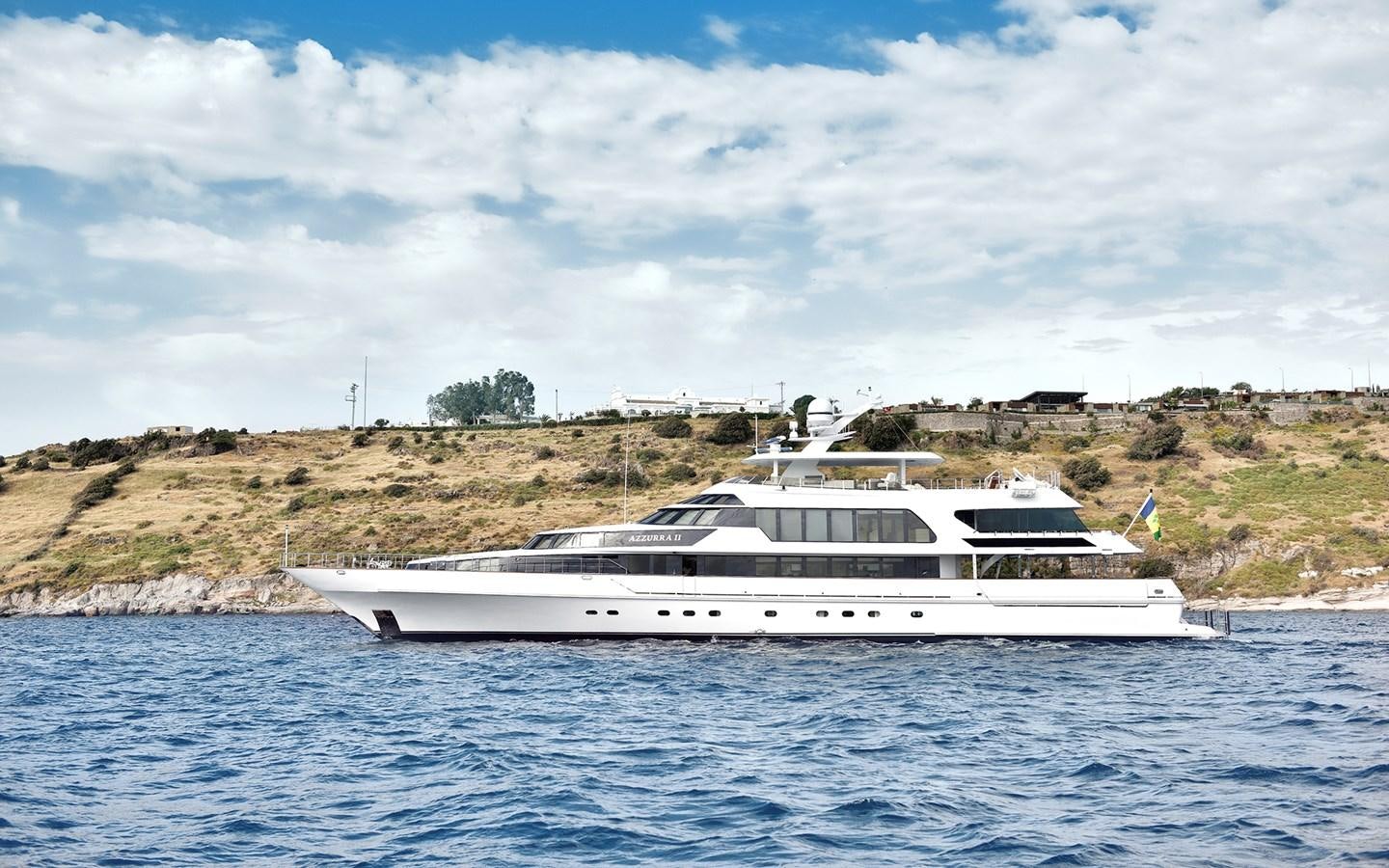 a boat on the water aboard AZZURRA II Yacht for Sale
