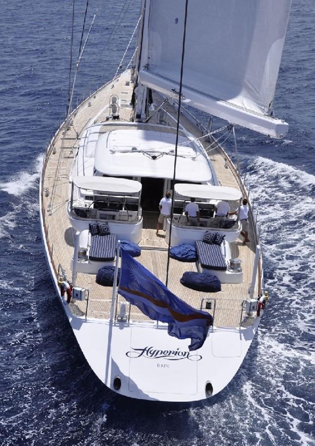 a boat on the water aboard HYPERION Yacht for Sale