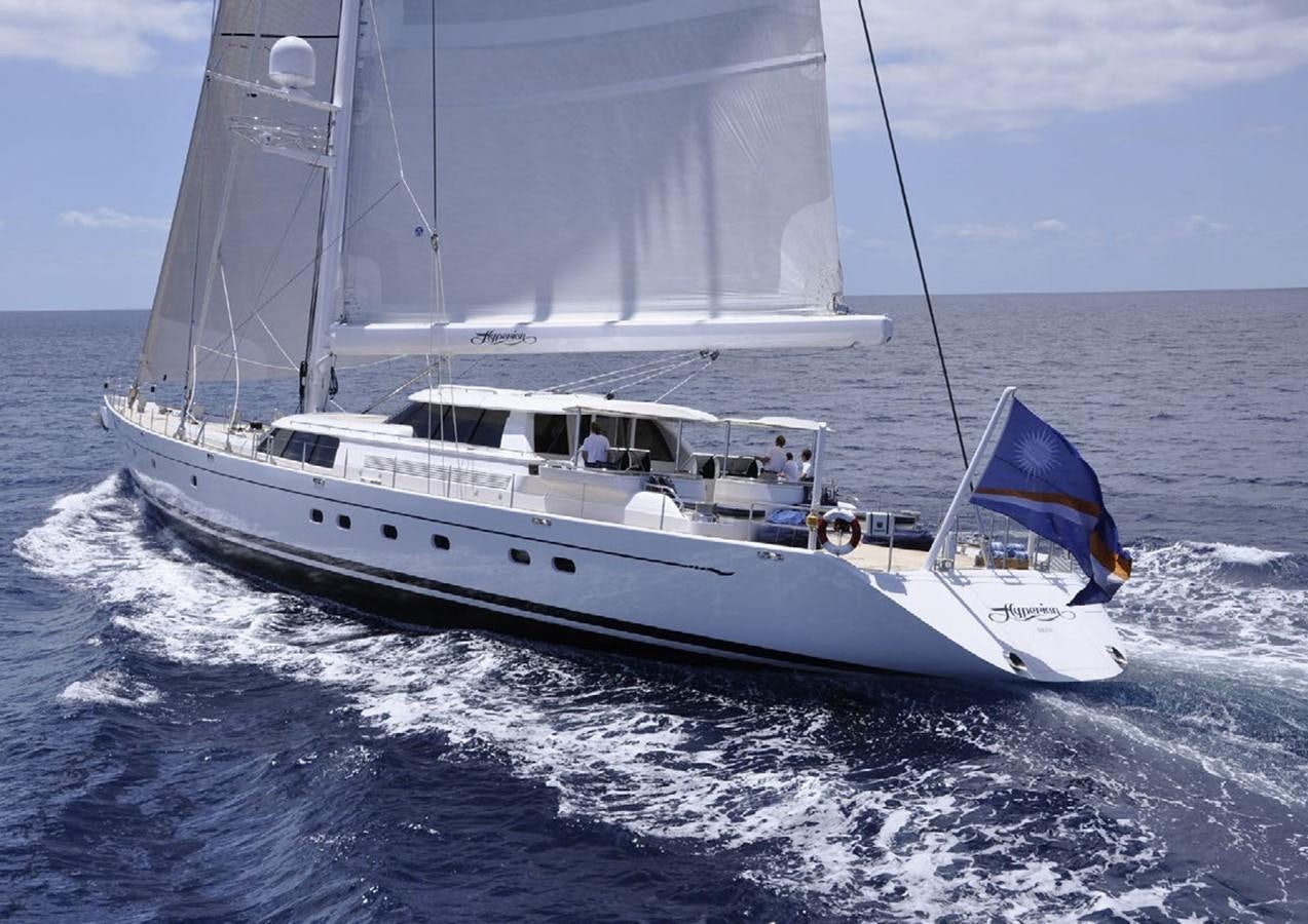 a boat on the water aboard HYPERION Yacht for Sale