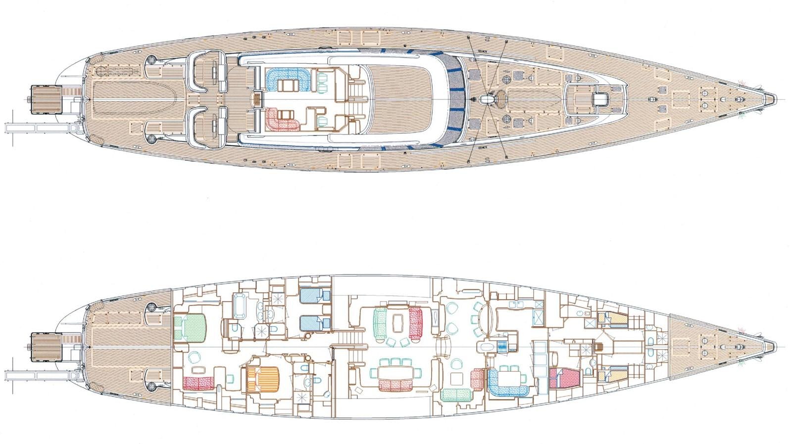 diagram aboard HYPERION Yacht for Sale