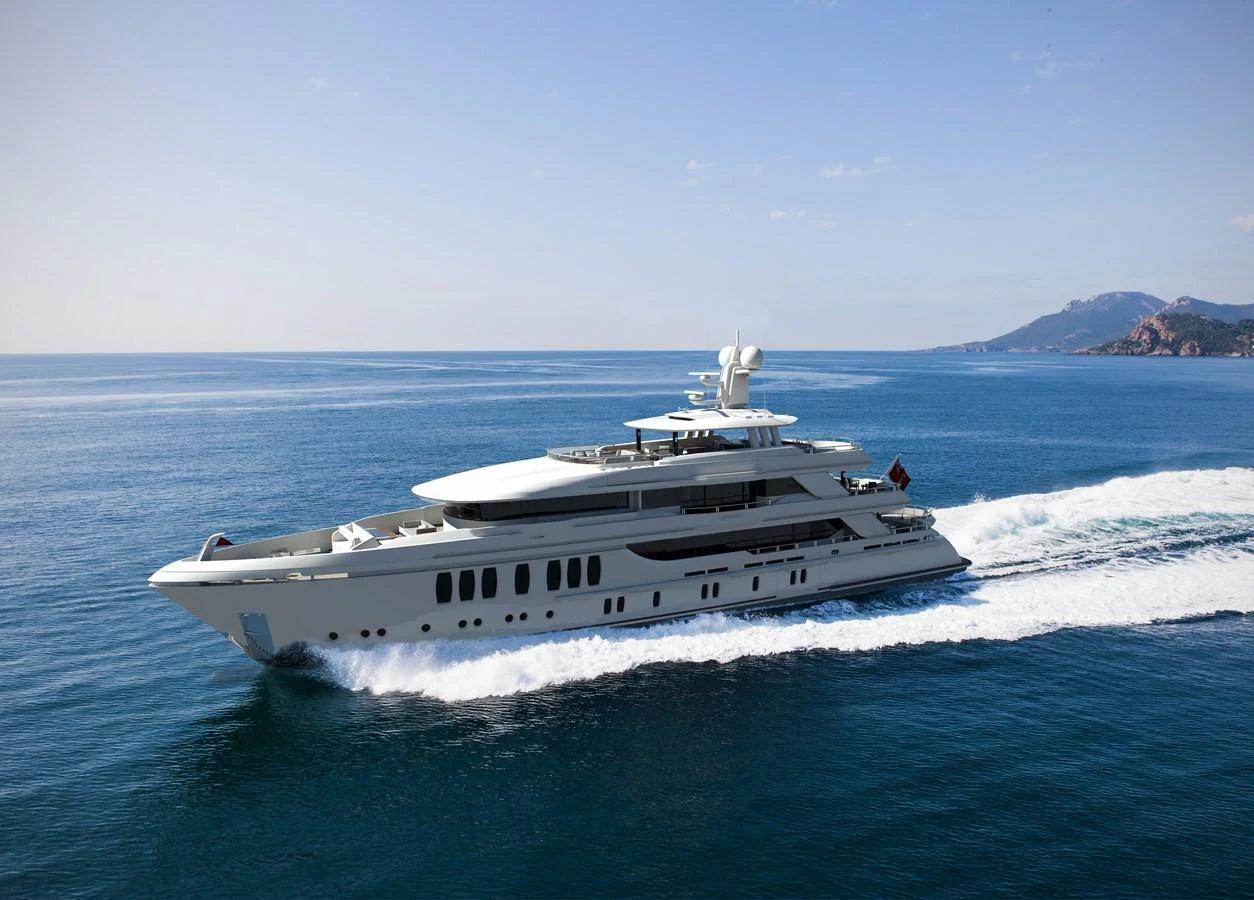 a white yacht in the water aboard CMB 47 SERIES Yacht for Sale