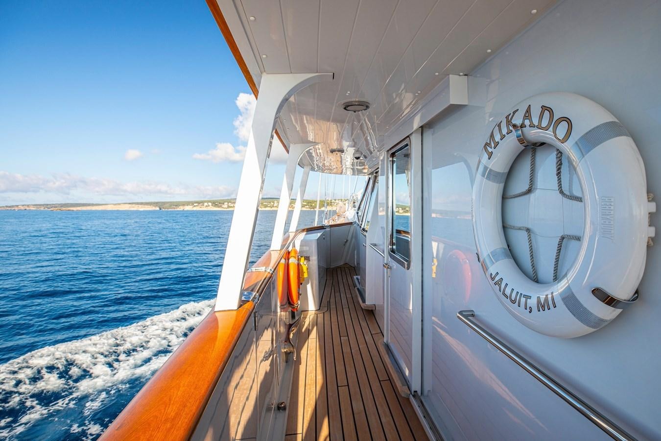 a boat on the water aboard MIKADO Yacht for Sale