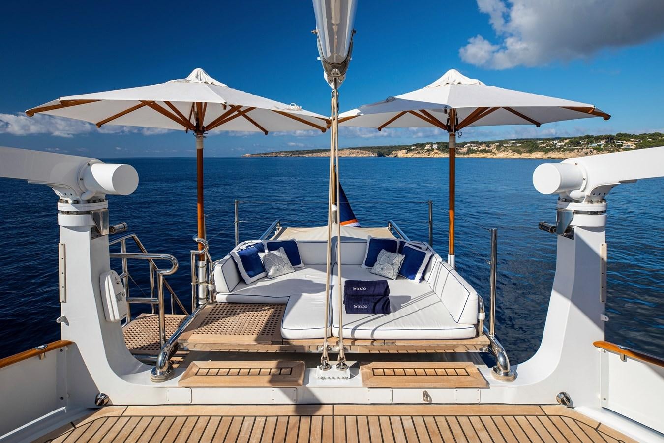 a boat on the water aboard MIKADO Yacht for Sale