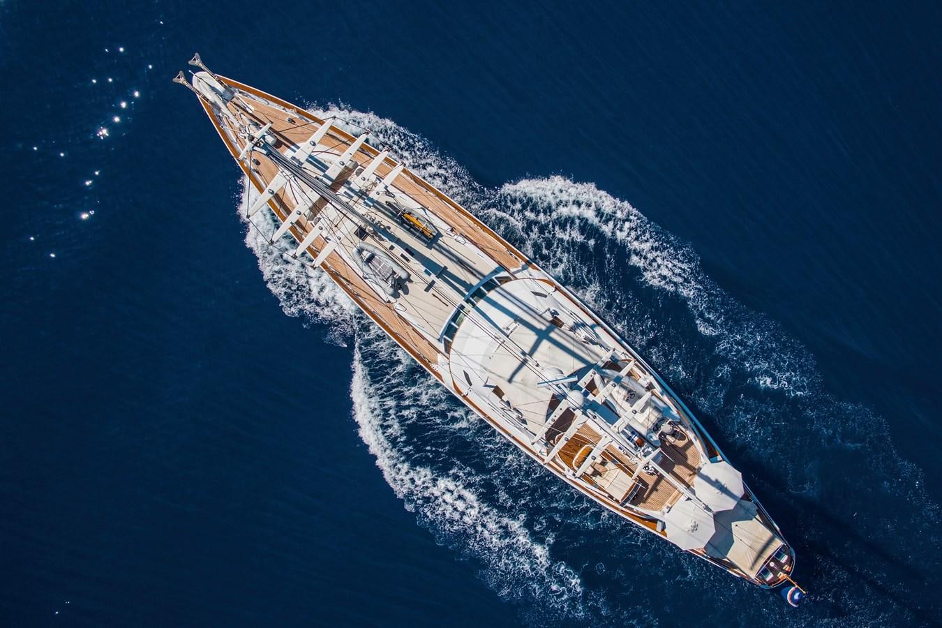 a ship in the water aboard MIKADO Yacht for Sale