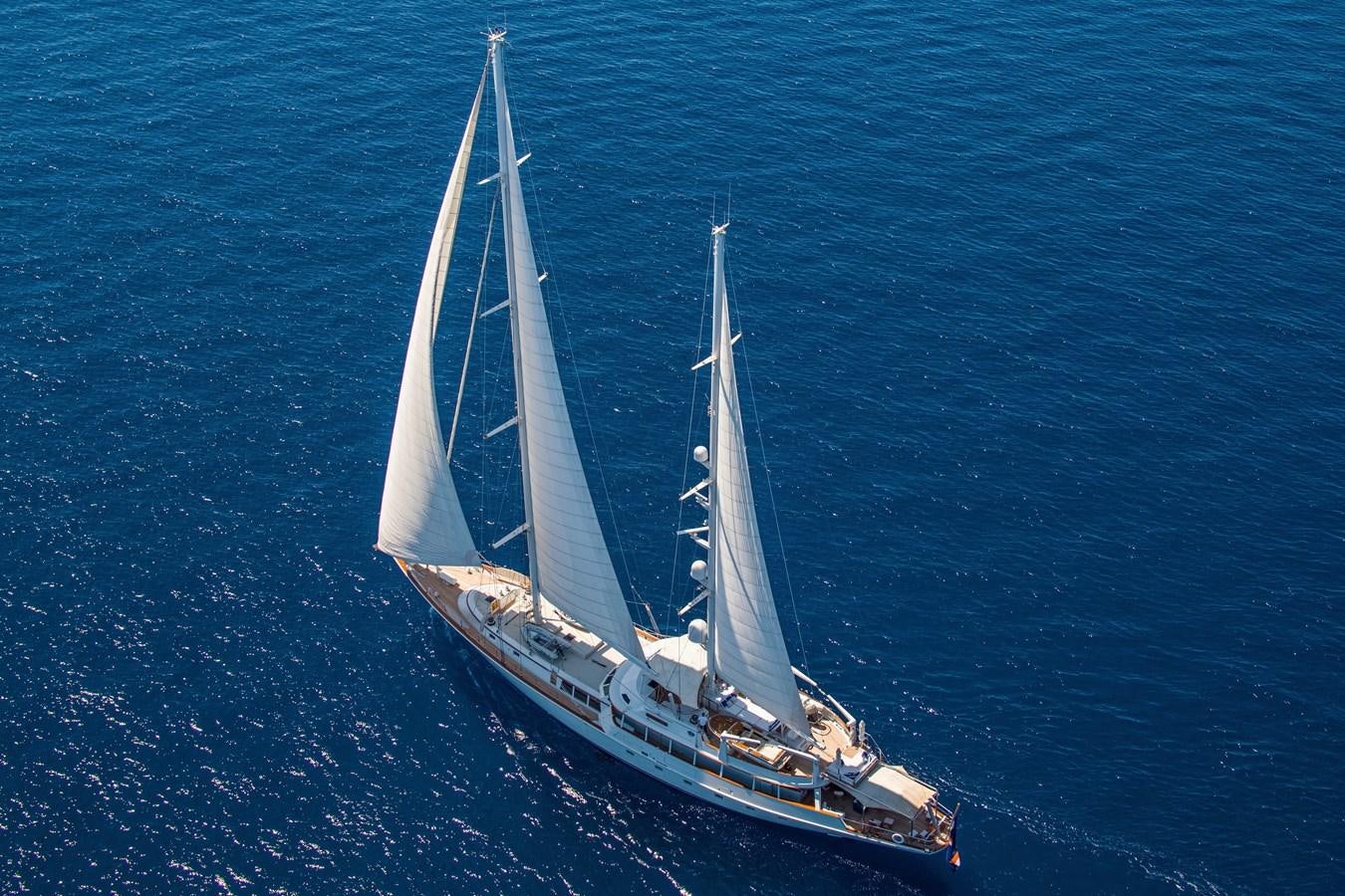 a sailboat on the water aboard MIKADO Yacht for Sale