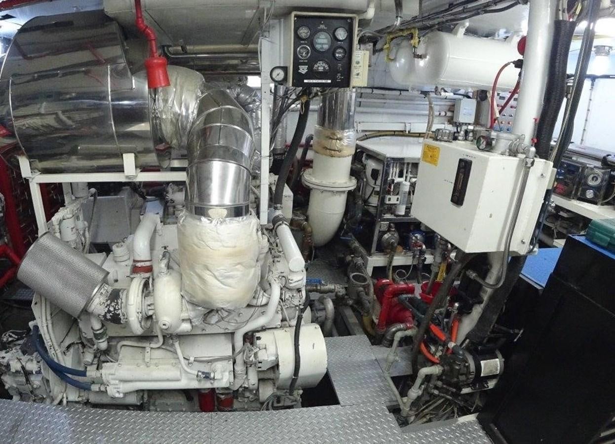 a machine with a large metal cylinder aboard AGA 6 Yacht for Sale