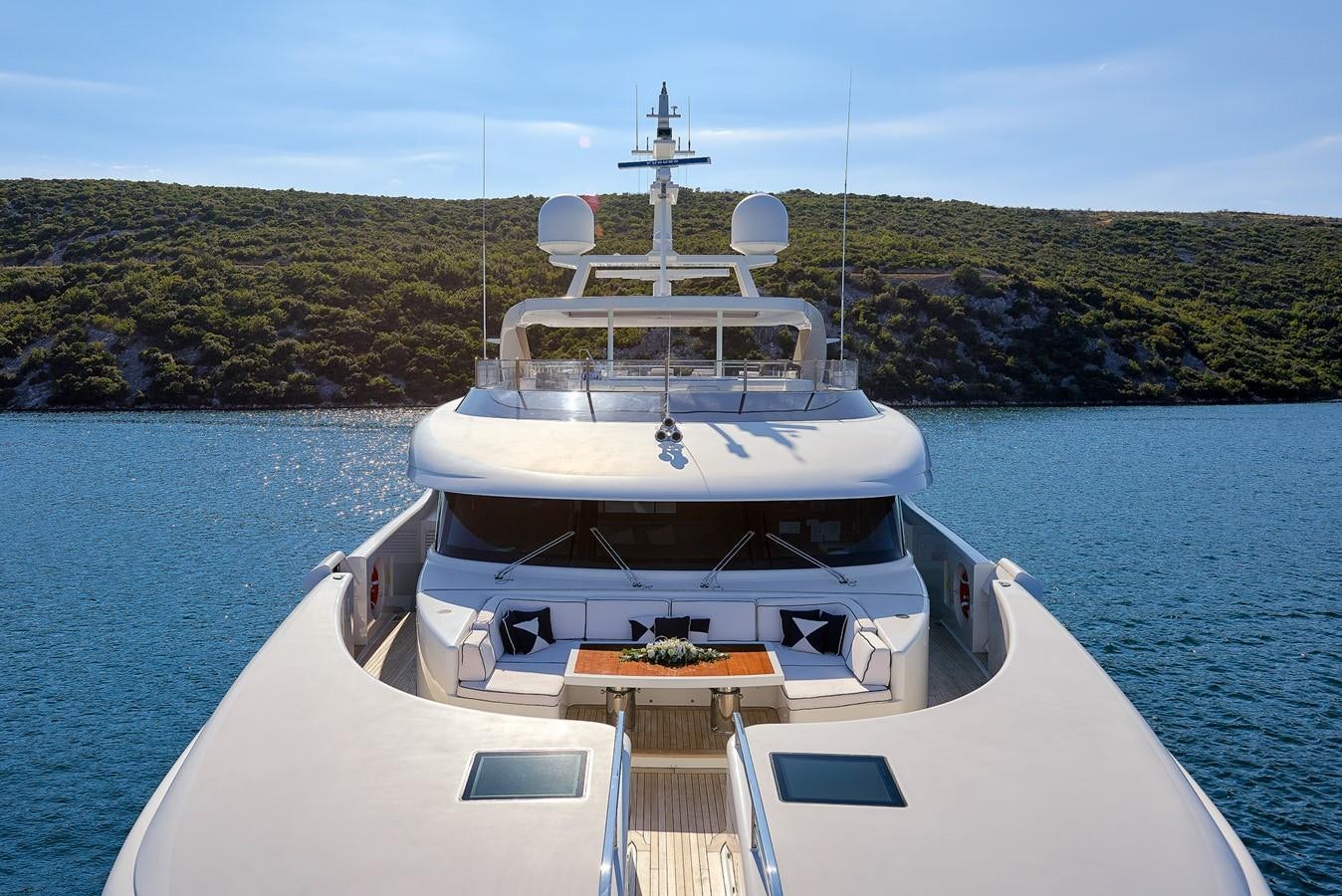 a boat on the water aboard REVE D’OR Yacht for Sale