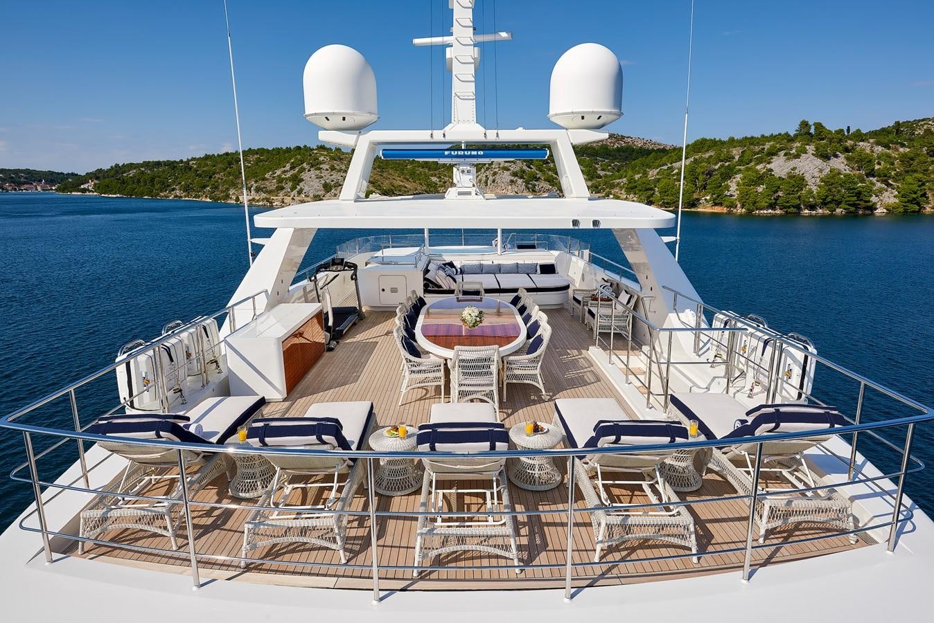 a boat on the water aboard REVE D’OR Yacht for Sale