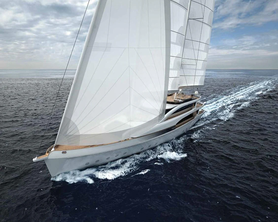 a sailboat on the water aboard SM45  AMERIGO Yacht for Sale