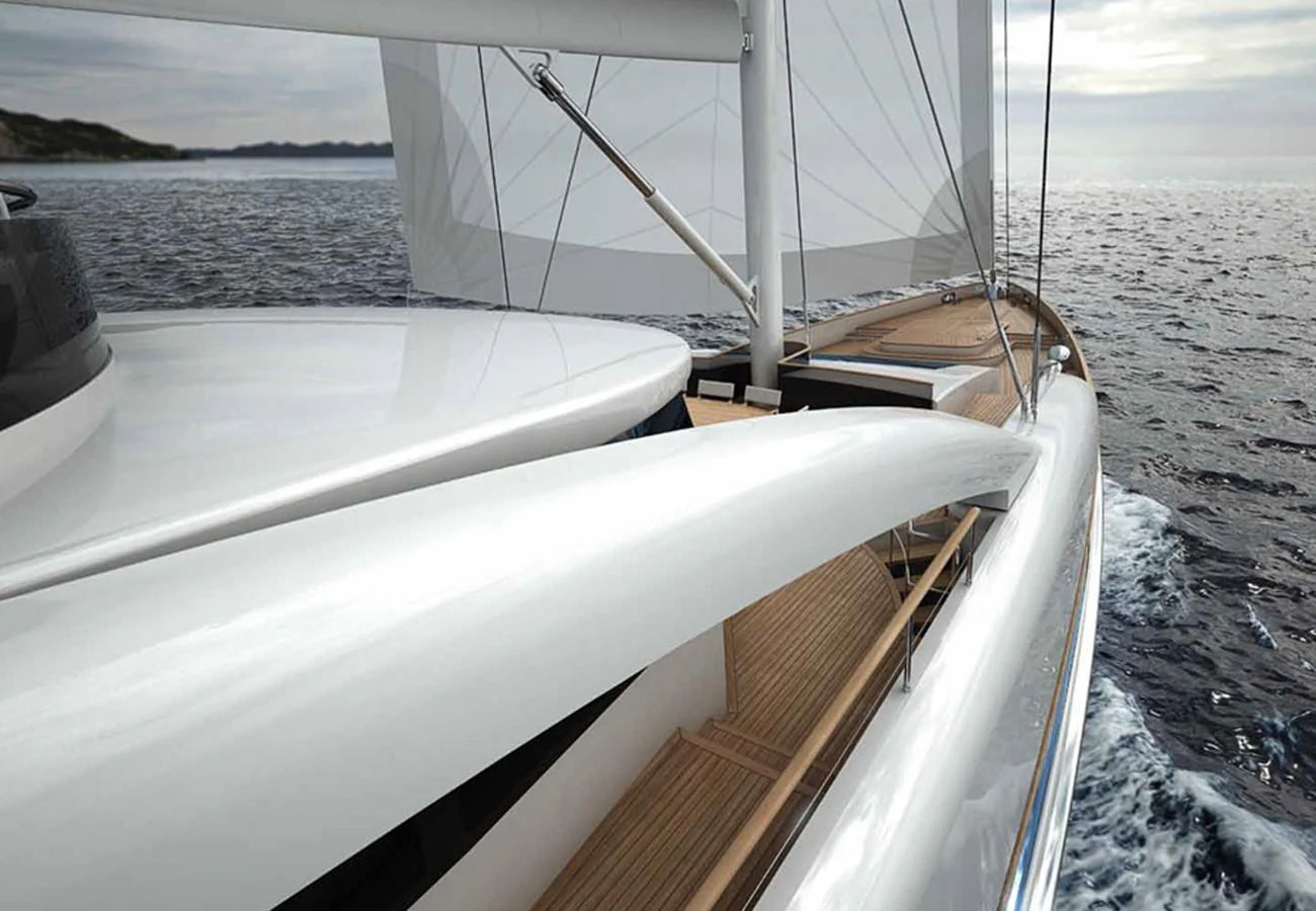 a boat on the water aboard SM45  AMERIGO Yacht for Sale