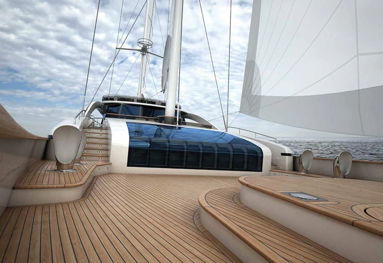 a boat on a deck aboard SM45  AMERIGO Yacht for Sale