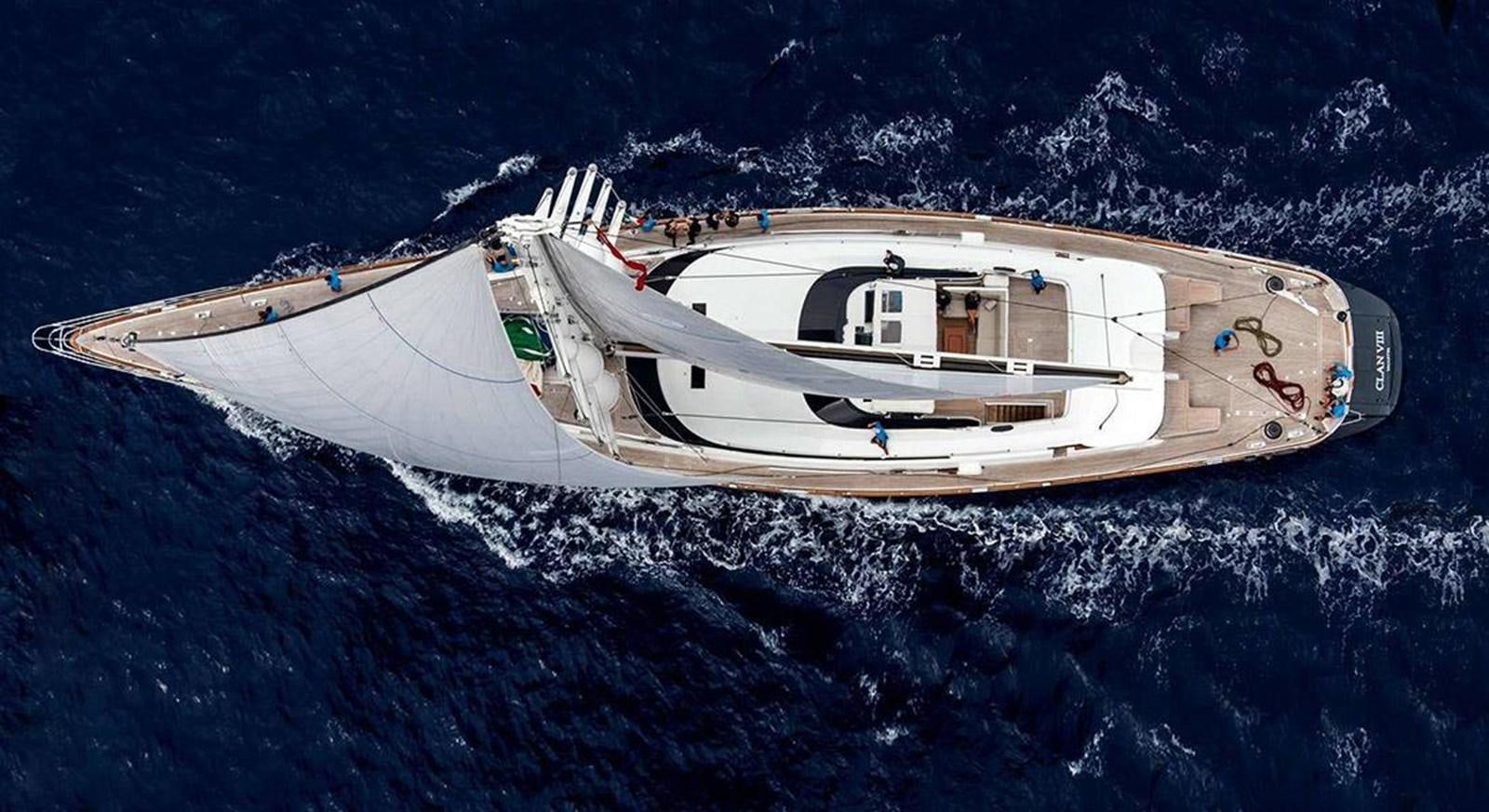 a high angle view of a ship aboard SERENDIPITY I Yacht for Sale
