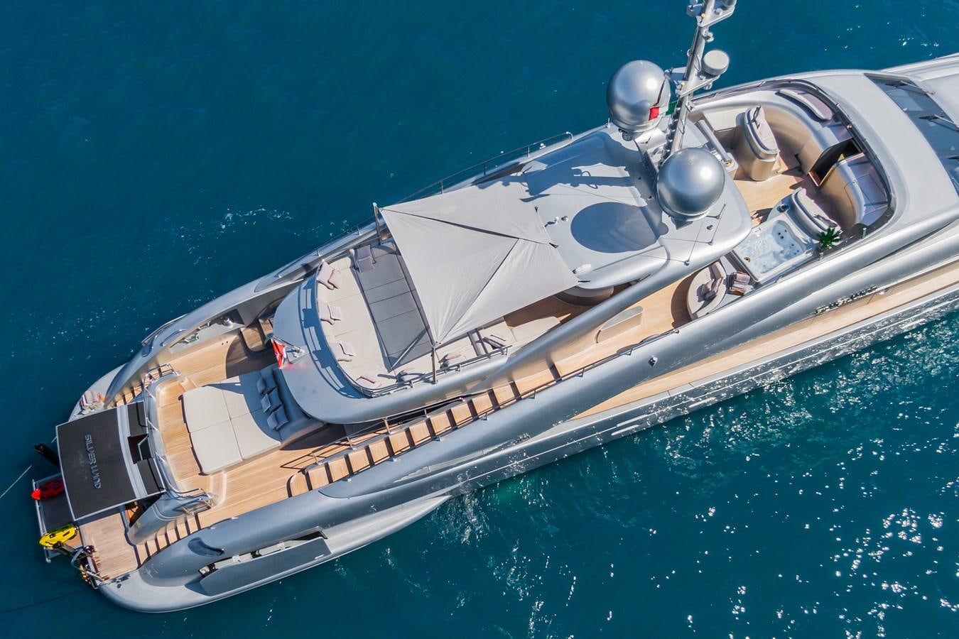 a space ship in the water aboard SILVER WIND Yacht for Sale