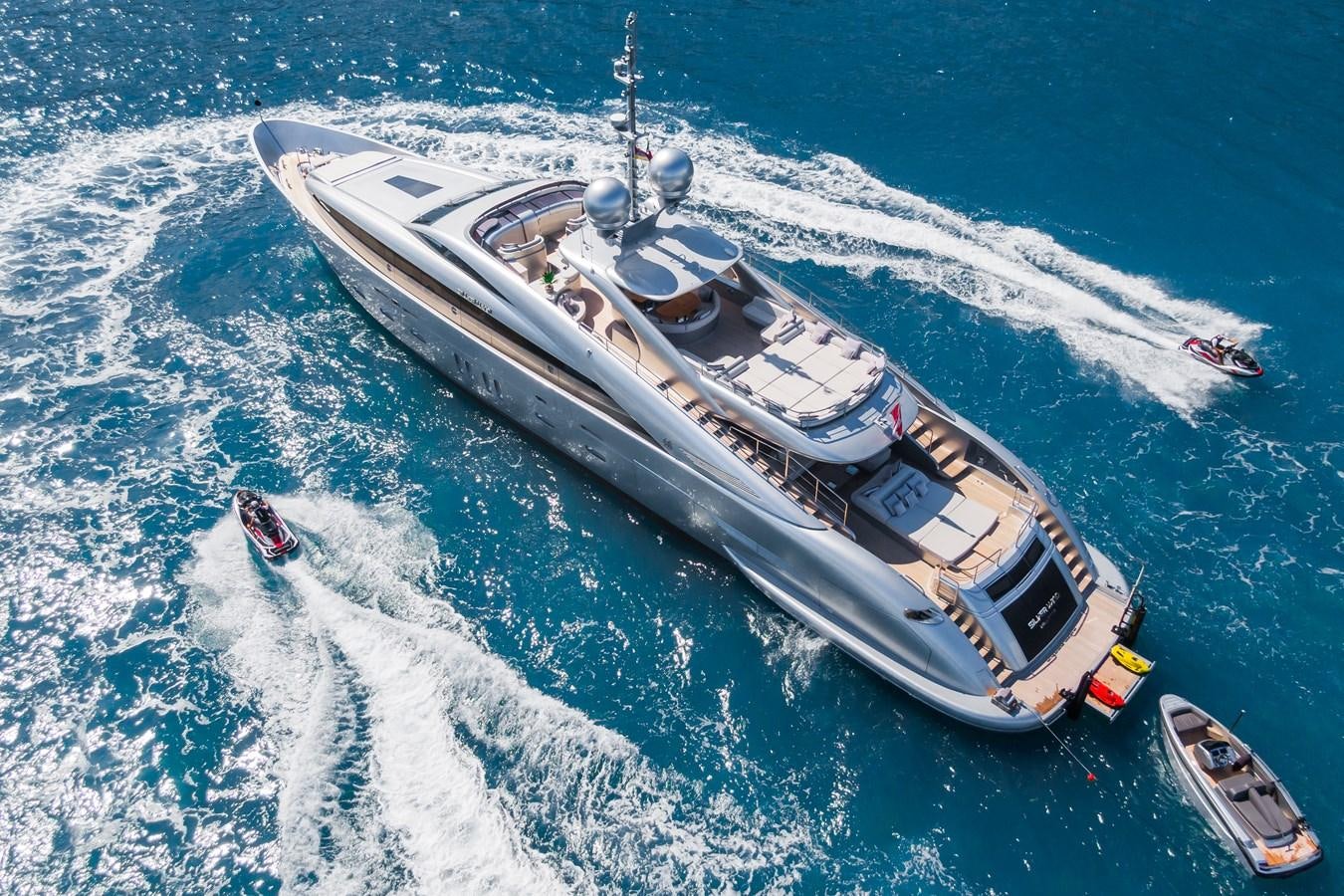 a high angle view of a ship aboard SILVER WIND Yacht for Sale