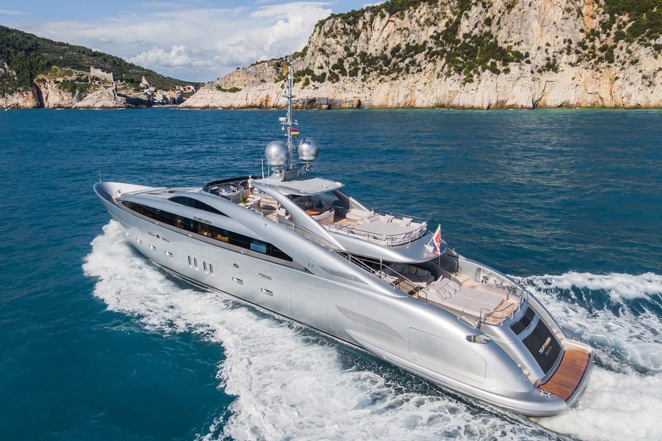 a boat on the water aboard SILVER WIND Yacht for Sale