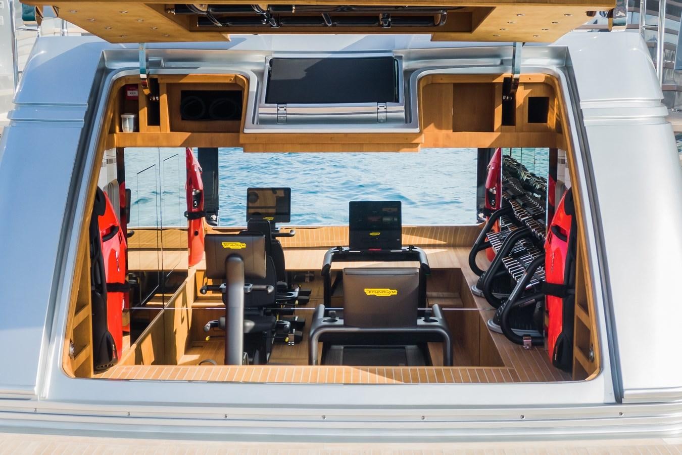 a large orange and black machine aboard SILVER WIND Yacht for Sale