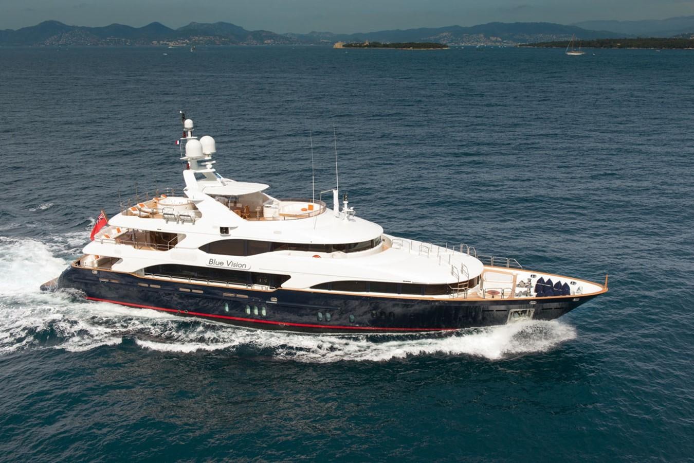 a boat on the water aboard BLUE VISION Yacht for Sale