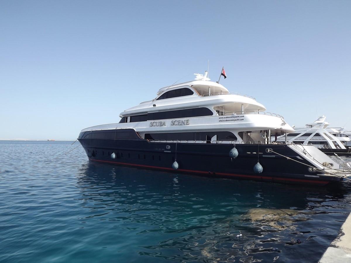 a boat in the water aboard SCUBA SCENE Yacht for Sale