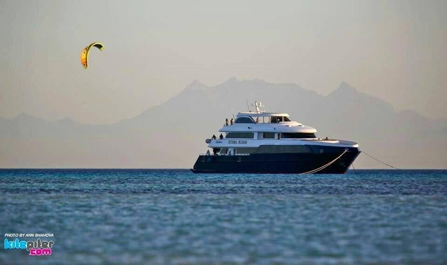 a boat in the water aboard SCUBA SCENE Yacht for Sale