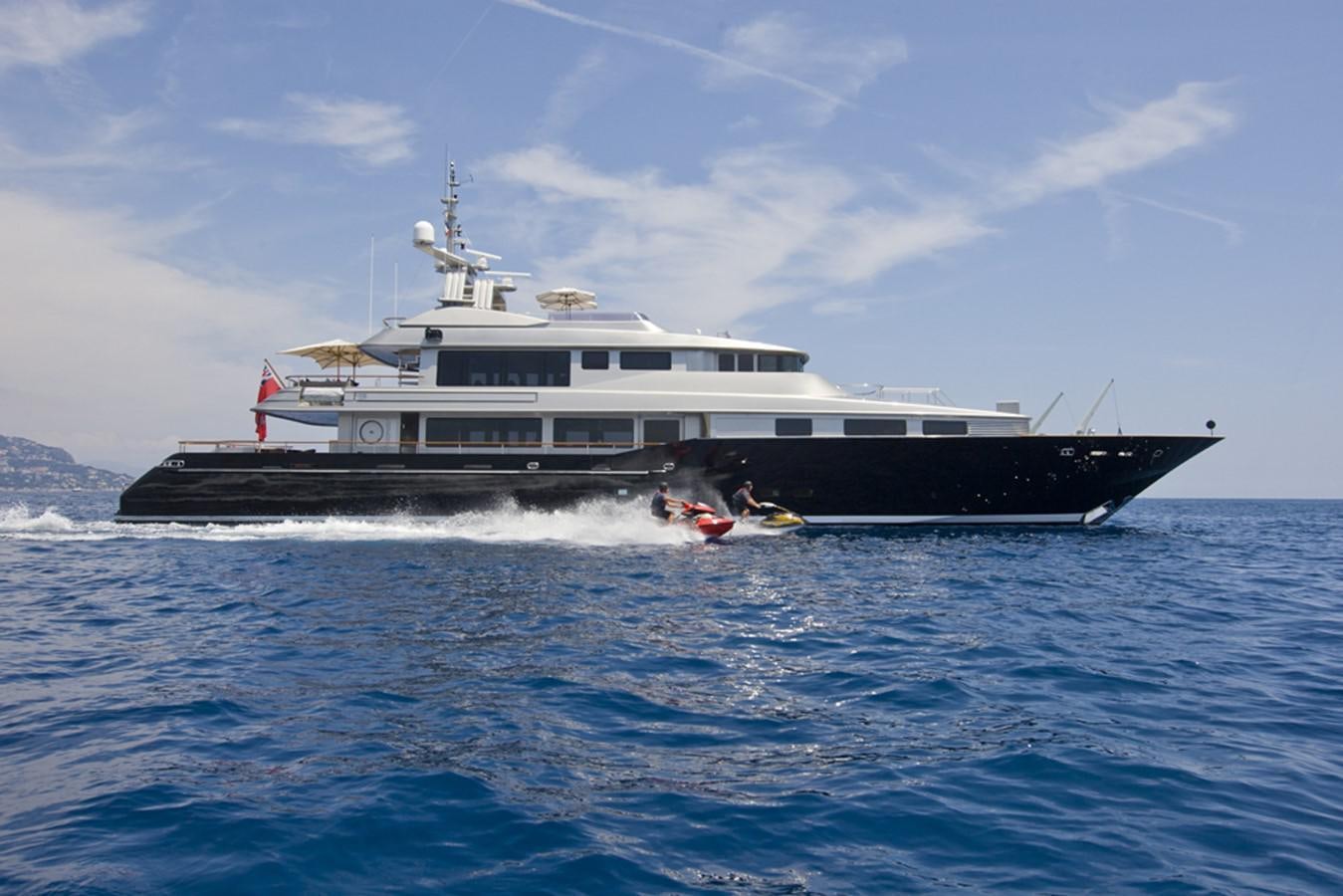 a boat on the water aboard SILVER DREAM Yacht for Charter
