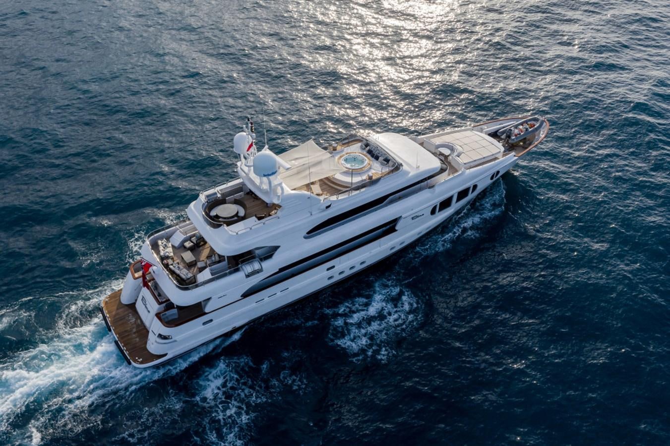 a boat in the water aboard BINA Yacht for Sale