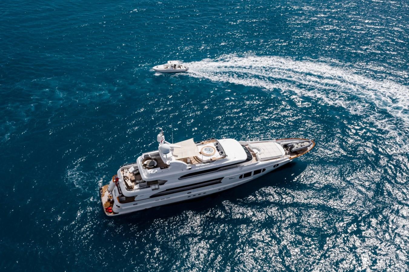 a space ship in the water aboard BINA Yacht for Sale