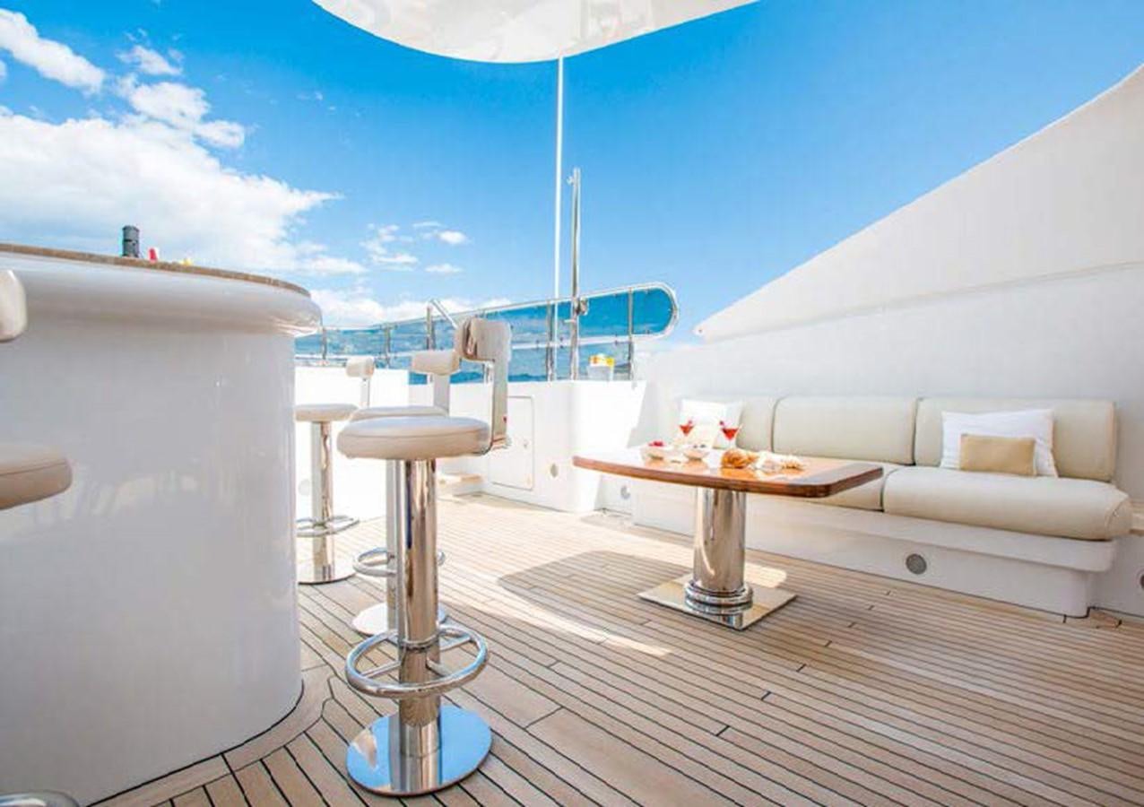 a room with a table and chairs aboard DIANE Yacht for Sale