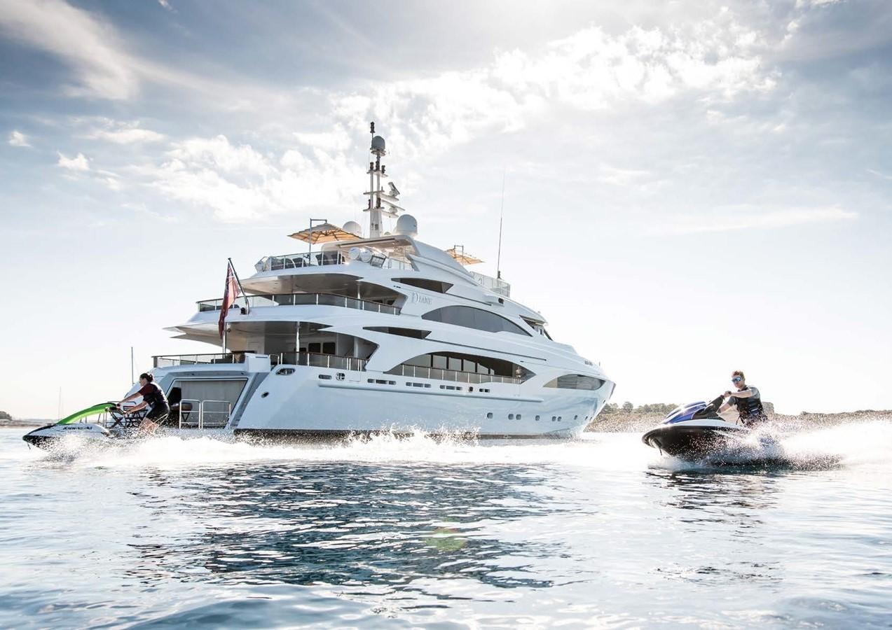 a couple of people on a boat aboard DIANE Yacht for Sale