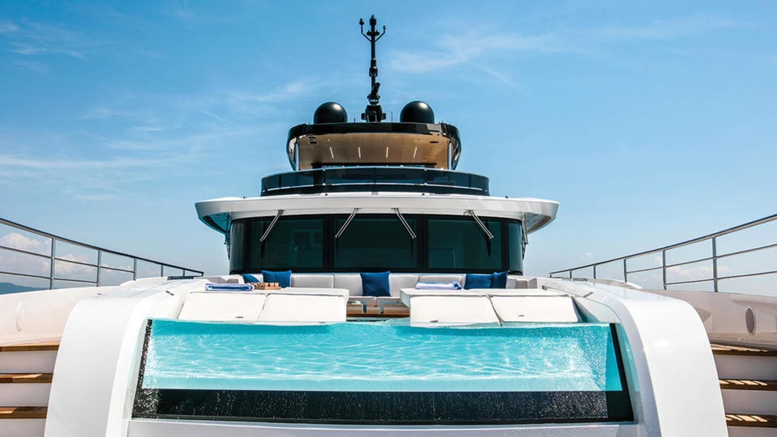 a boat with a cross on the top aboard NAMASTE Yacht for Charter