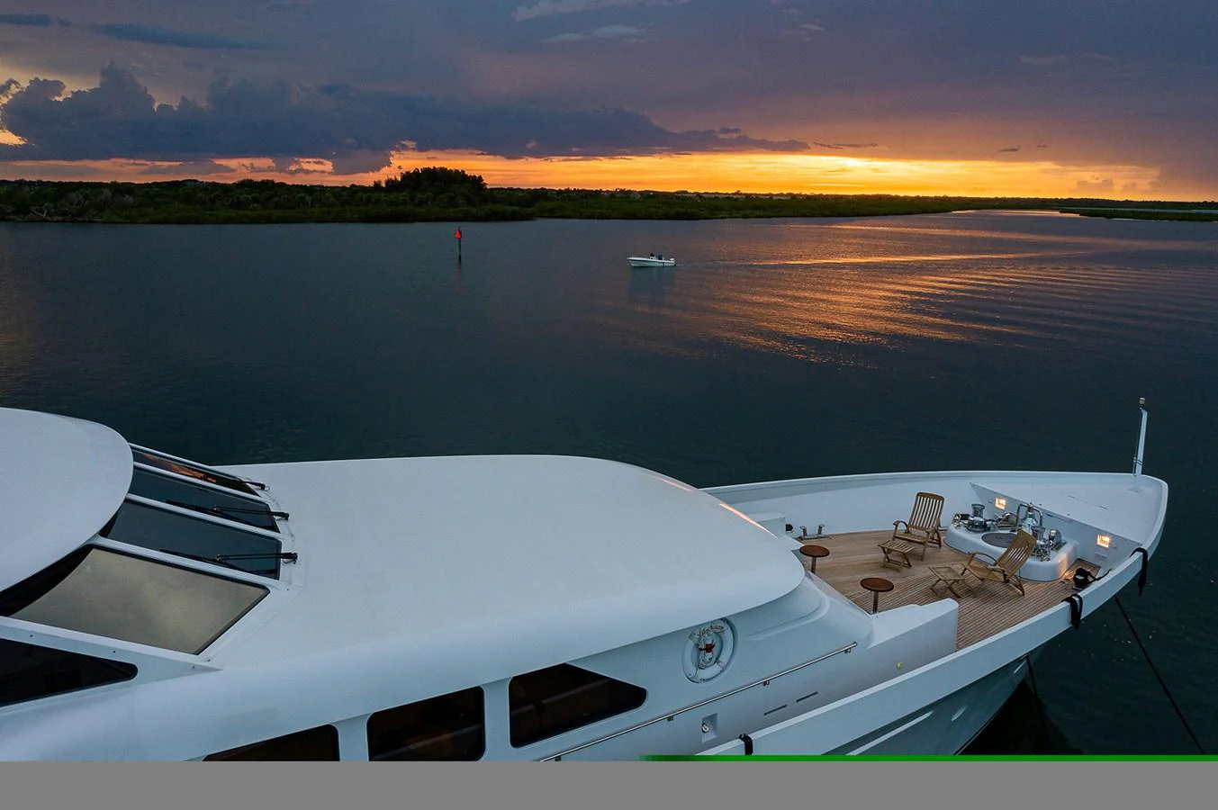 a boat on the water aboard LA SIRENA Yacht for Sale