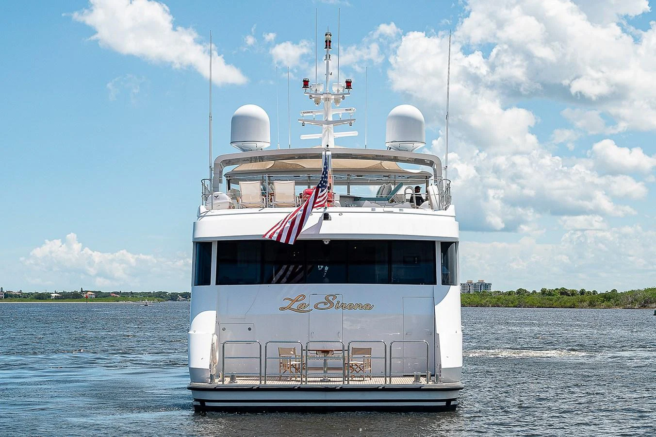 a boat on the water aboard LA SIRENA Yacht for Sale