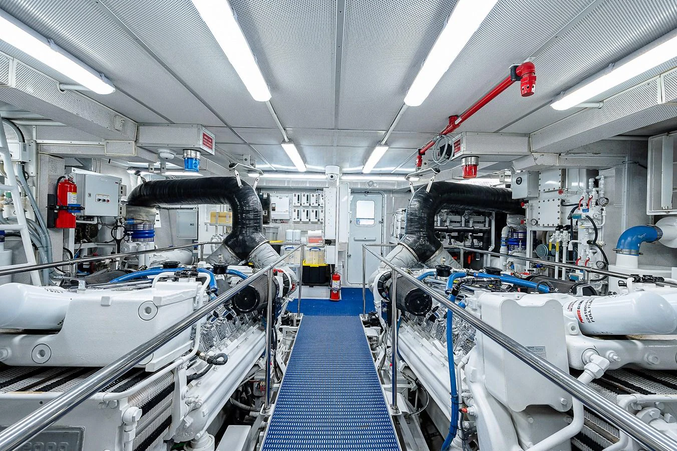 a room with machinery aboard LA SIRENA Yacht for Sale