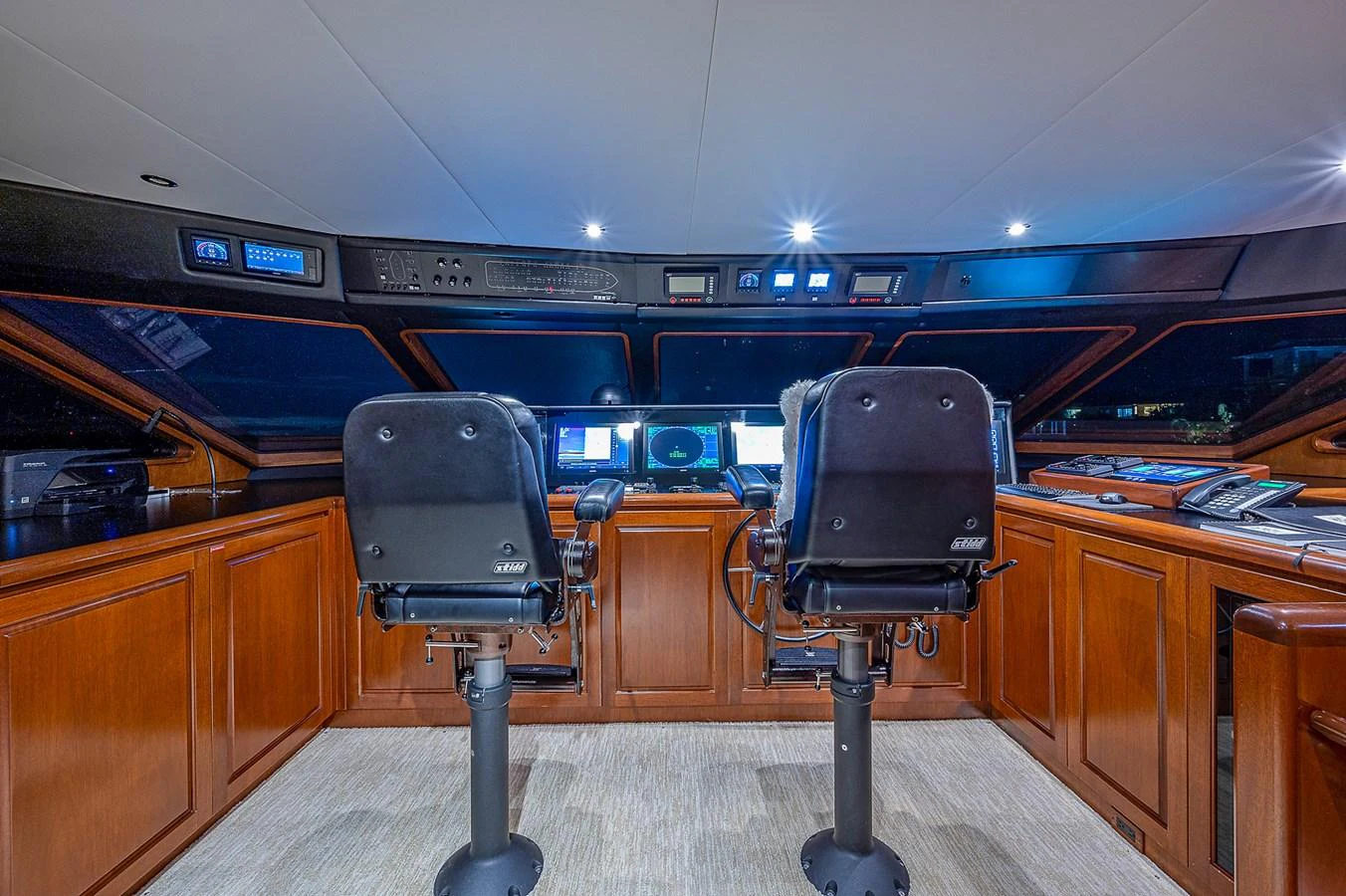 a chair in a room aboard LA SIRENA Yacht for Sale