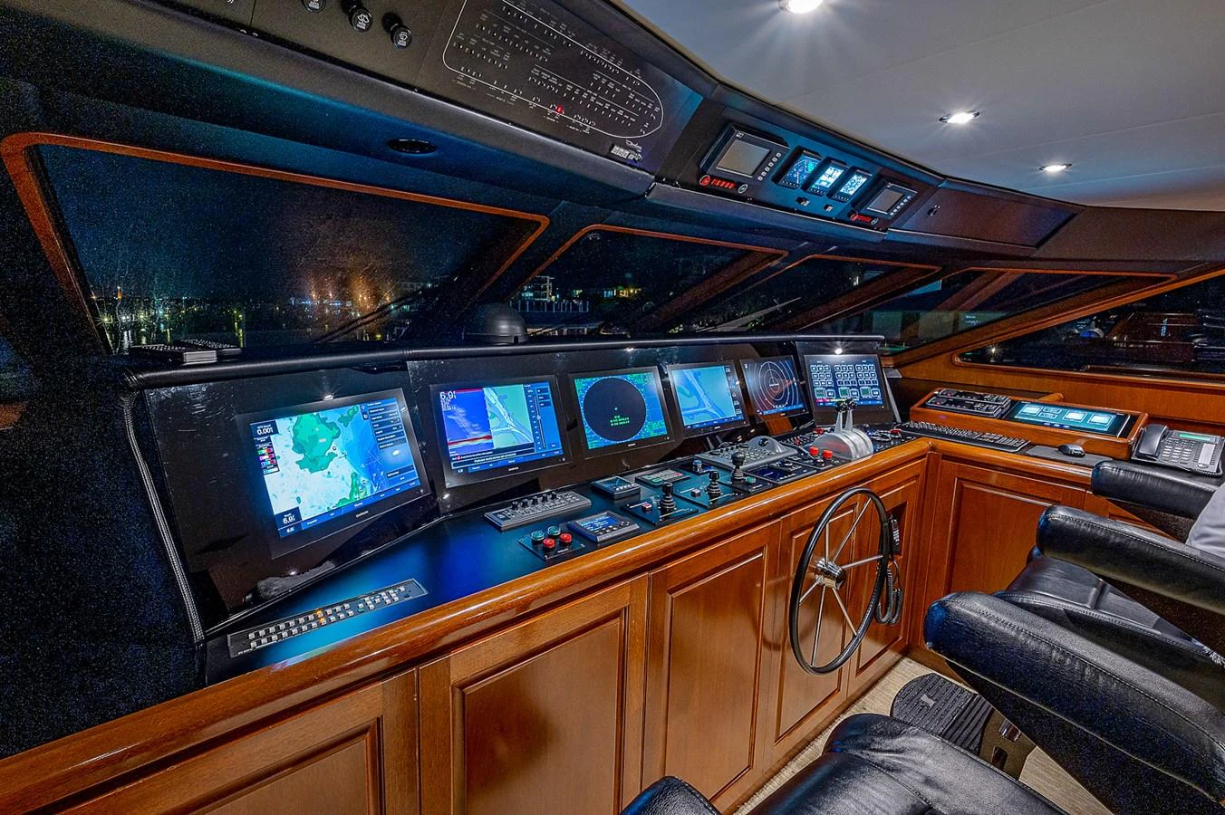 a control panel of a plane aboard LA SIRENA Yacht for Sale