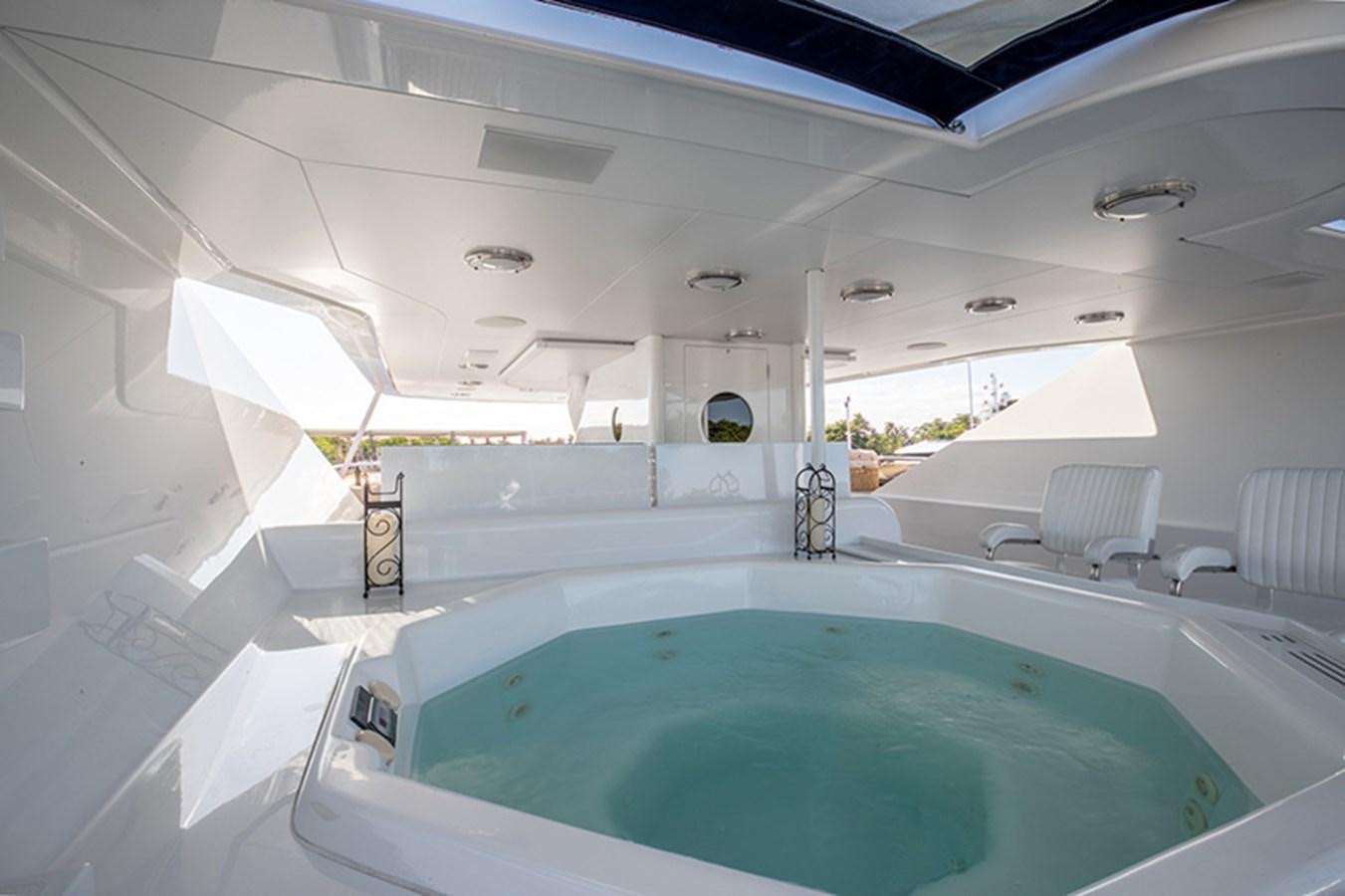 a swimming pool in a house aboard NEVER ENOUGH Yacht for Sale