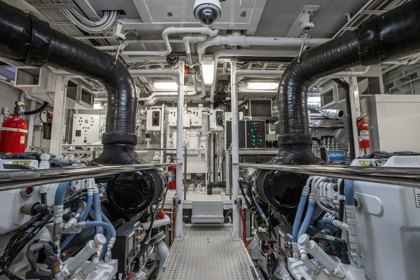 a room with machinery aboard NEVER ENOUGH Yacht for Sale
