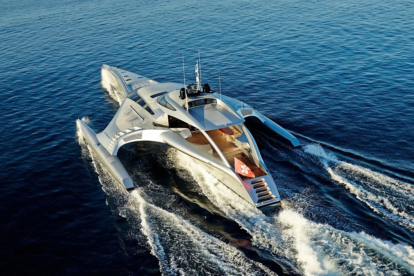 a space shuttle on a body of water aboard ADASTRA Yacht for Sale