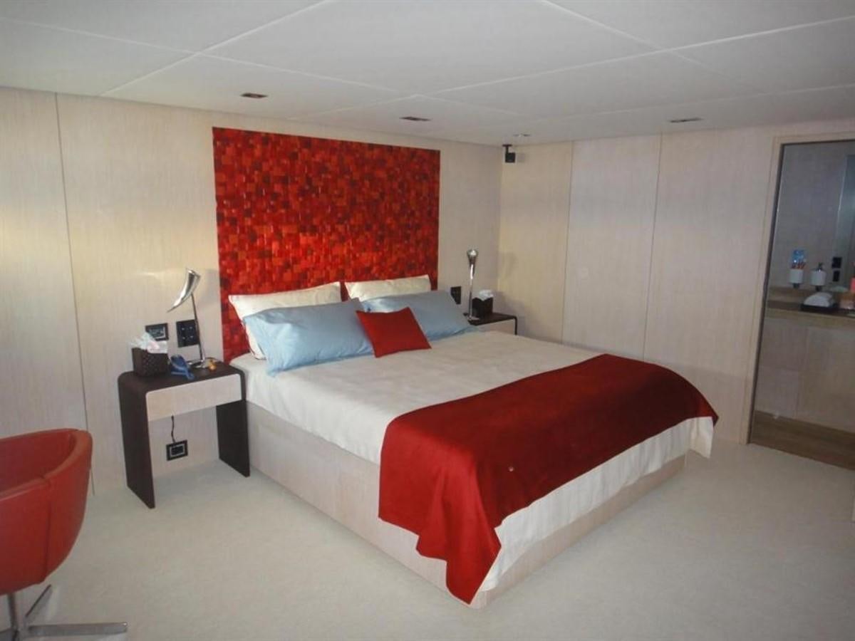 a bed in a room aboard BLUE EAST Yacht for Sale
