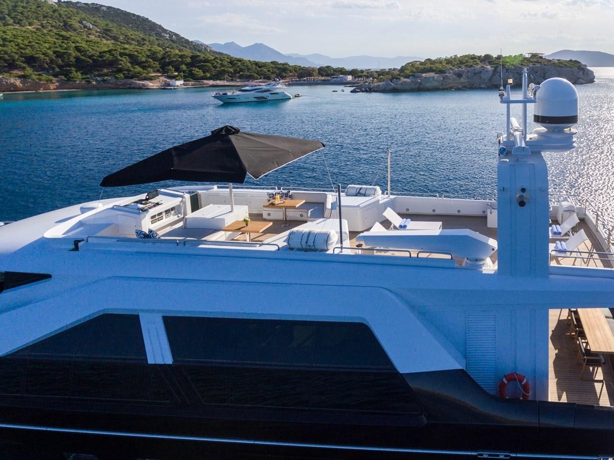 a boat with a satellite dish on it aboard AQUARELLA Yacht for Sale