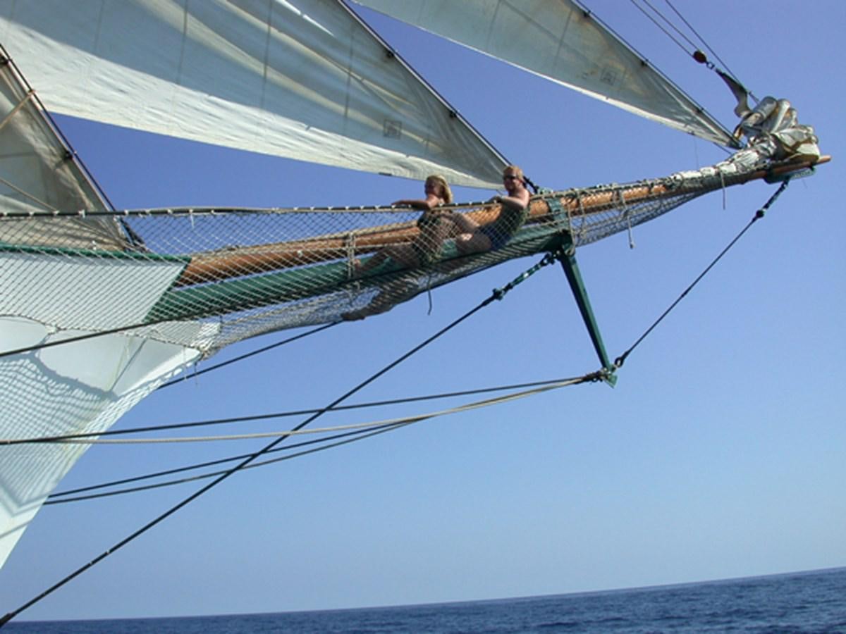 a person on a boat aboard SIR ROBERT BADEN POWELL Yacht for Sale