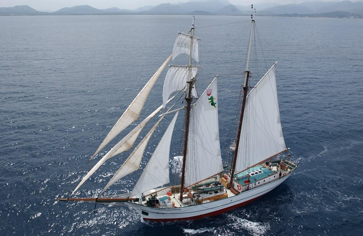 a sailboat on the water aboard SIR ROBERT BADEN POWELL Yacht for Sale