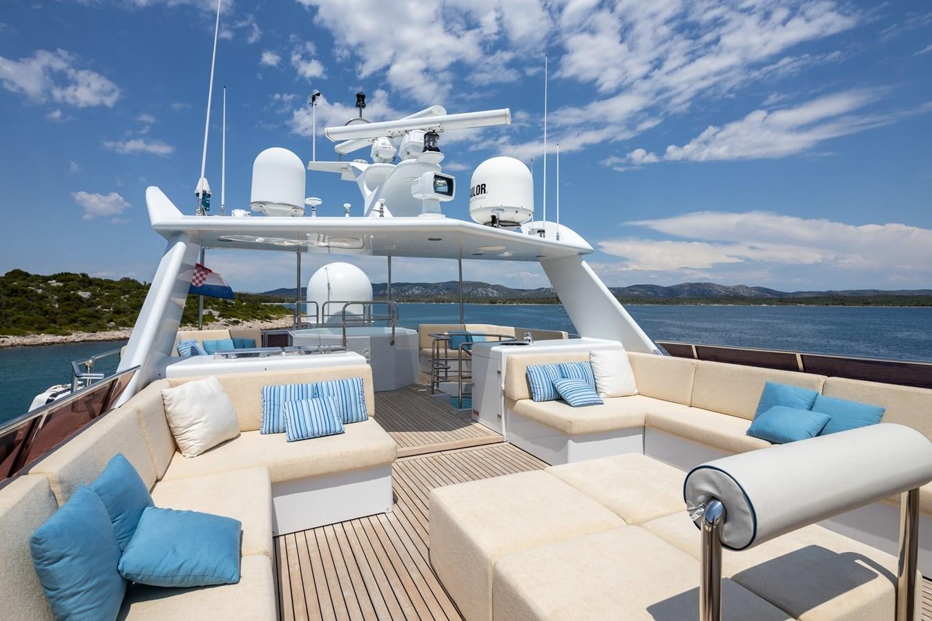 a boat on a body of water aboard LADYSHIP Yacht for Charter