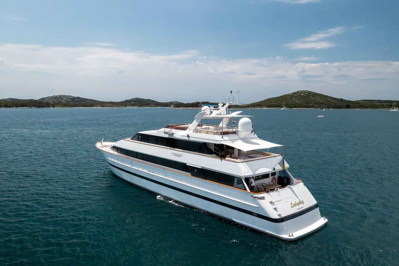 a boat in the water aboard LADYSHIP Yacht for Sale