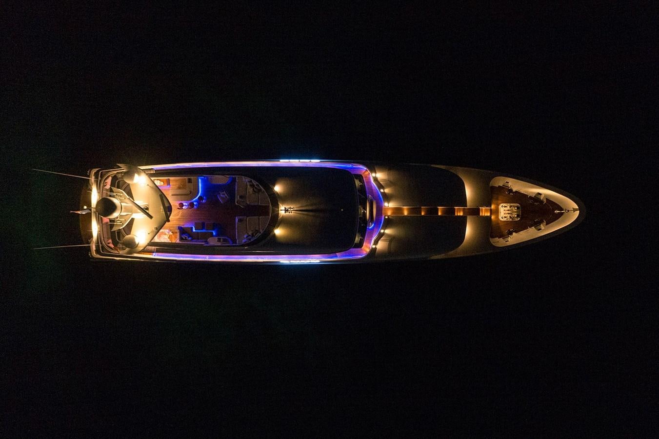 a pair of sunglasses with a blue light aboard ENVY Yacht for Sale