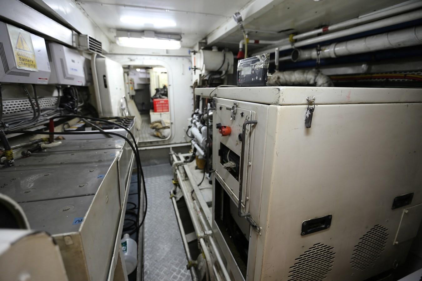 a room with machines and equipment aboard SEA HUNTER Yacht for Sale
