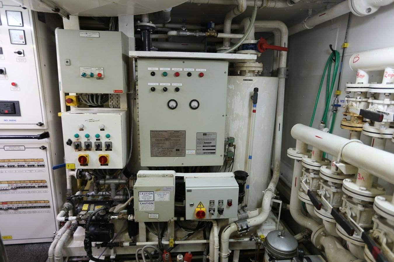 a room with machinery aboard SEA HUNTER Yacht for Sale
