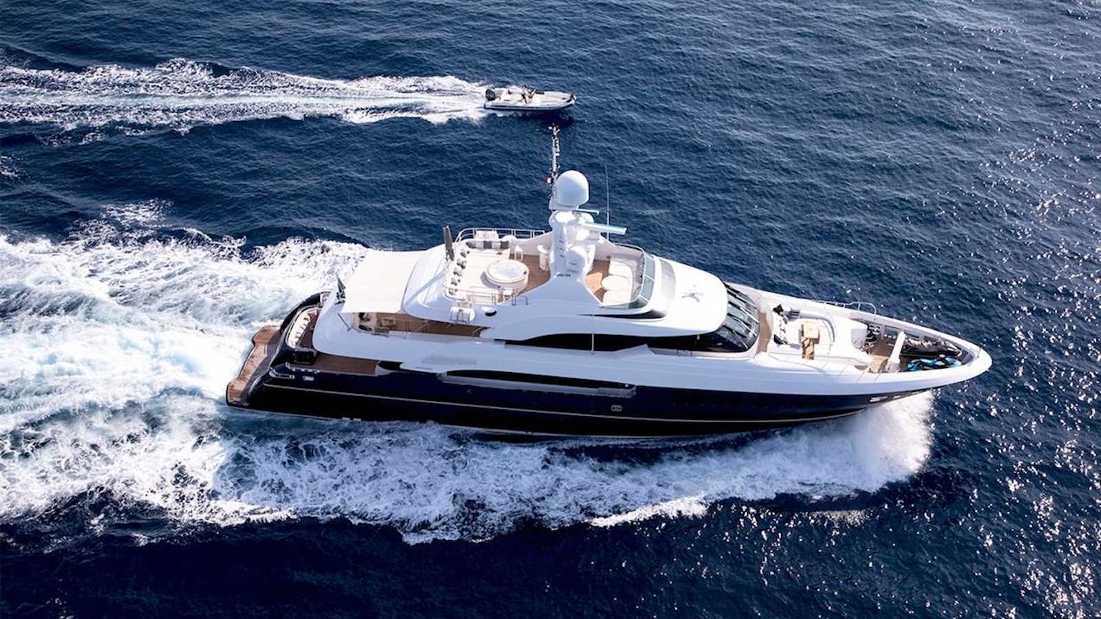 a boat in the water aboard MY WAY V Yacht for Sale