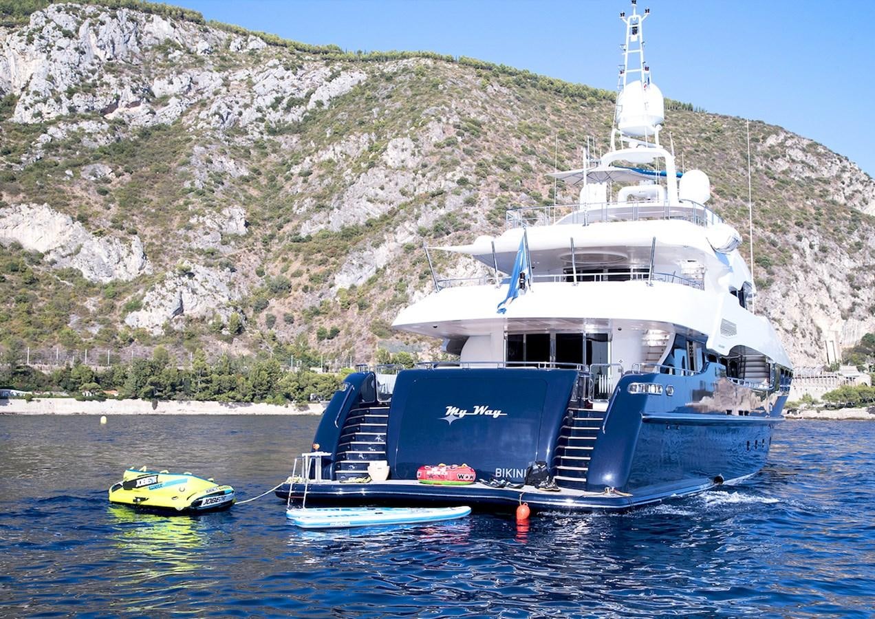 a boat in the water aboard MY WAY V Yacht for Sale