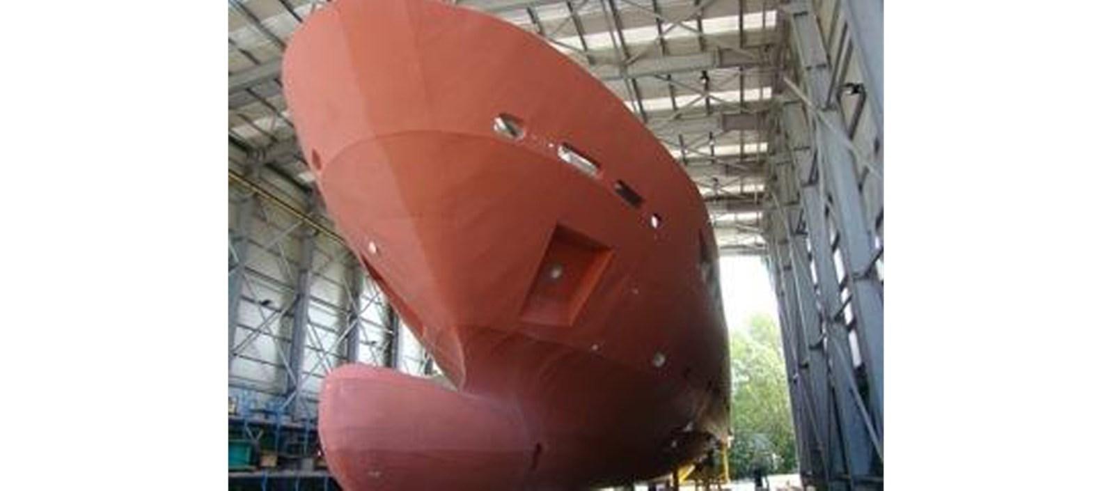 a red and black metal object aboard C-347 Yacht for Sale