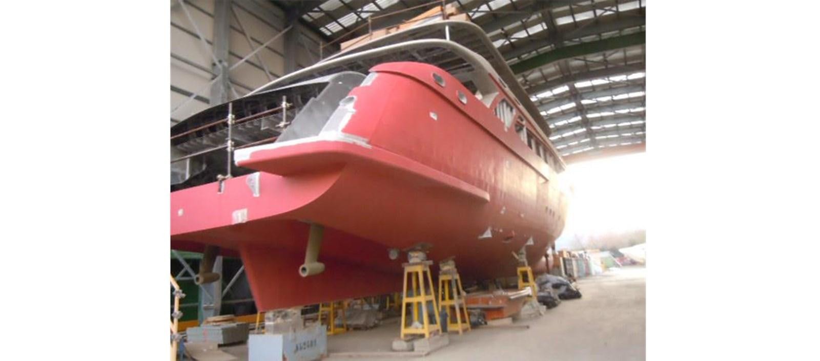 a large red space shuttle aboard C-347 Yacht for Sale